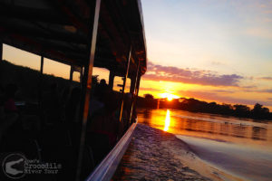 Stunning sunsets from our boat
